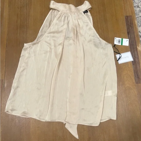 1. State Women's Cream Halter Blouse - Picture 1 of 6
